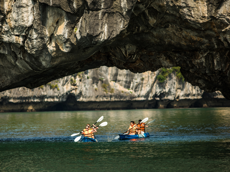 Kayaking in Halong Bay